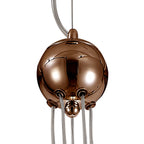 Regent Martinique 5 Light Pendant Light in Antique Copper with Opal & Copper Glass