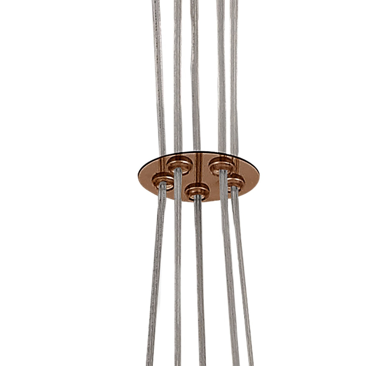 Regent Martinique 5 Light Pendant Light in Antique Copper with Opal & Copper Glass