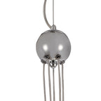 Regent Martinique 5 Light Pendant Light in Polished Chrome with Smoked Glass