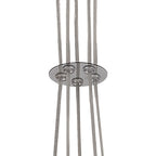 Regent Martinique 5 Light Pendant Light in Polished Chrome with Smoked Glass