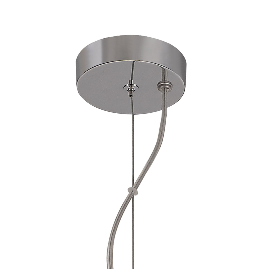 Regent Martinique 5 Light Pendant Light in Polished Chrome with Smoked Glass