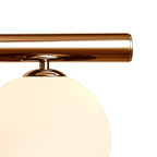 Regent Martinique Linear 7 Light Pendant Light in Antique Copper with Opal and Copper Glass