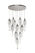 Regent Quevilly Round 18 Light Pendant Light in Polished Chrome