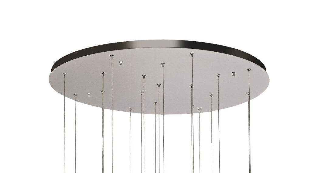 Regent Quevilly Round 18 Light Pendant Light in Polished Chrome
