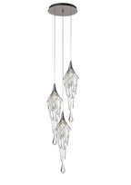 Regent Quevilly Round 3 Light Pendant Light in Polished Chrome