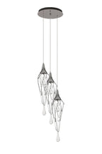 Regent Quevilly Round 3 Light Pendant Light in Polished Chrome