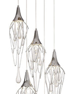 Regent Quevilly Round 5 Light Pendant Light in Polished Chrome
