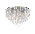 Regent Rambouillet 6 Light Ceiling Light in Polished Chrome with Crystal