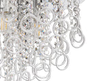 Regent Rambouillet 6 Light Ceiling Light in Polished Chrome with Crystal