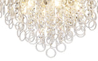 Regent Rambouillet 6 Light Ceiling Light in Polished Chrome with Crystal