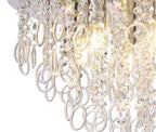 Regent Rambouillet 6 Light Ceiling Light in Polished Chrome with Crystal