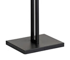 Regent Rodez 2 Light Floor Lamp in Matt Black with Crystal and Sand Glass