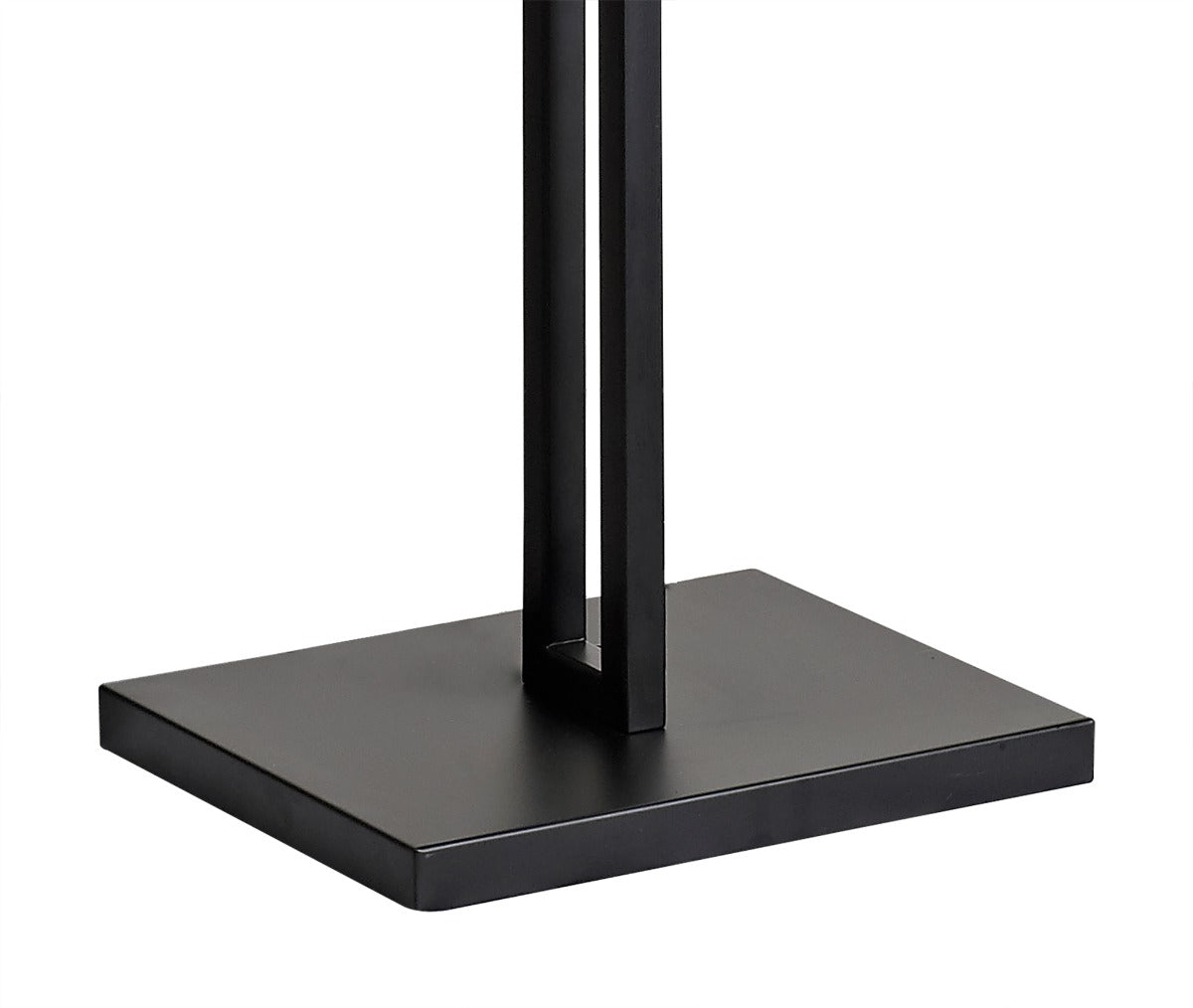 Regent Rodez 2 Light Floor Lamp in Matt Black with Crystal and Sand Glass