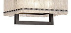 Regent Rodez Large Square 5 Light Pendant Light in Matt Black with Crystal and Sand Glass