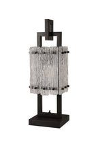 Regent Rodez Table Lamp in Matt Black with Crystal and Sand Glass