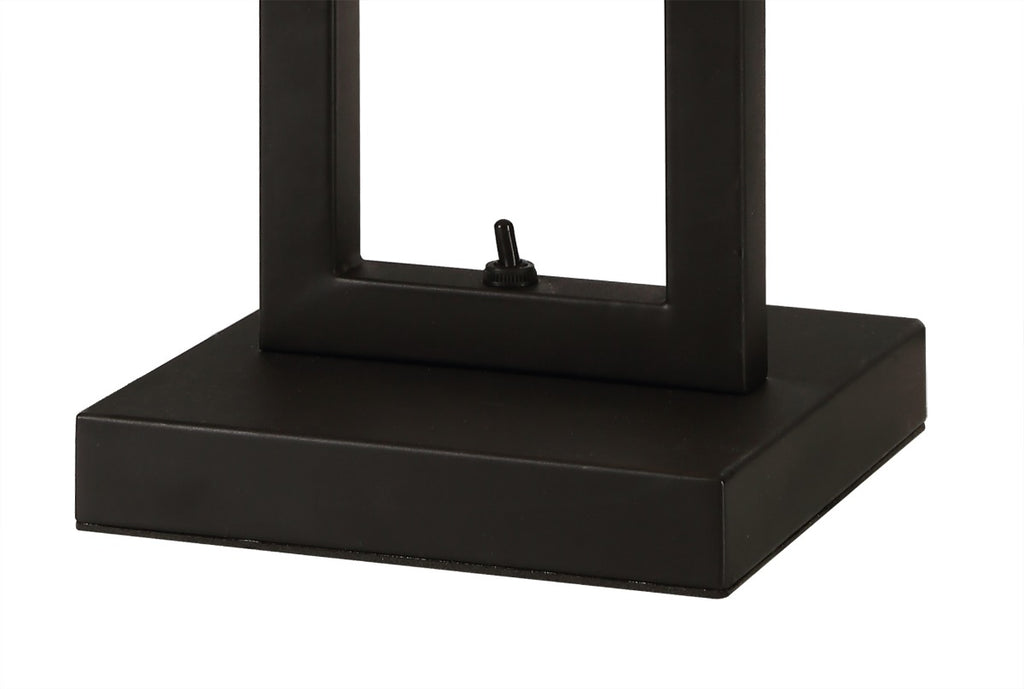 Regent Rodez Table Lamp in Matt Black with Crystal and Sand Glass