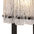 Regent Rodez Table Lamp in Matt Black with Crystal and Sand Glass