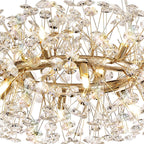 Regent Seyne 12 Light Pendant Light in French Gold with Crystal