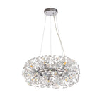 Regent Seyne 12 Light Pendant Light in Polished Chrome with Crystal
