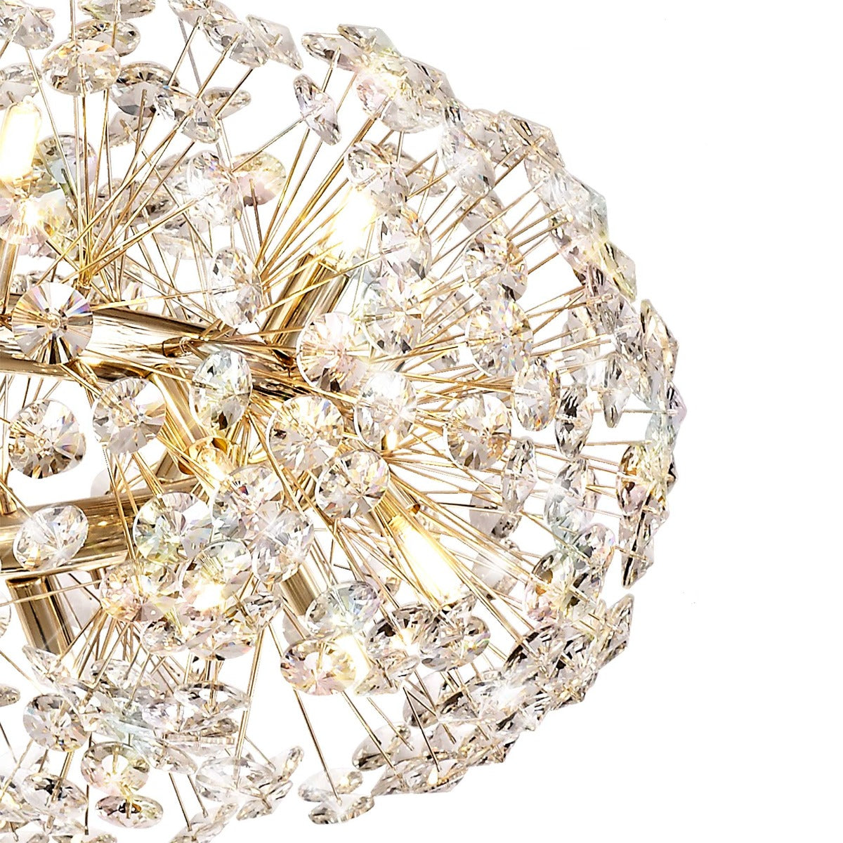 Regent Seyne 20 Light Pendant Light in French Gold with Crystal