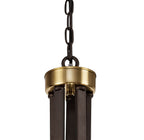Regent Versailles 5 Light Pendant Light in Brown Oxide Bronze with Clear Glass Shades