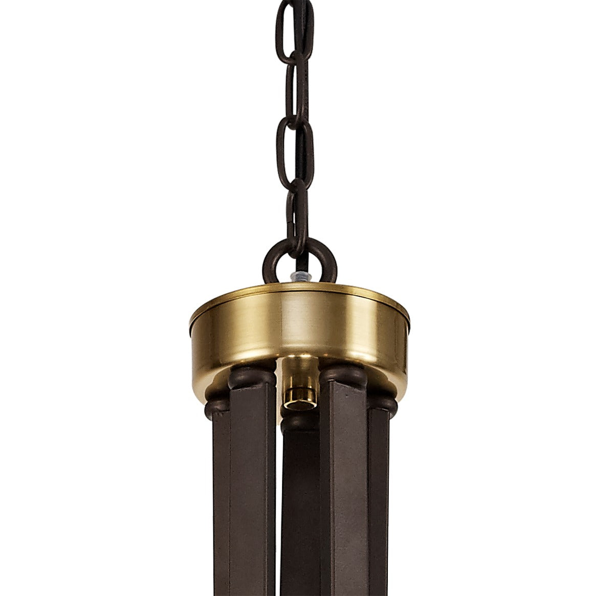 Regent Versailles 5 Light Pendant Light in Brown Oxide Bronze with Clear Glass Shades