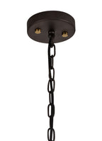Regent Versailles 5 Light Pendant Light in Brown Oxide Bronze with Clear Glass Shades