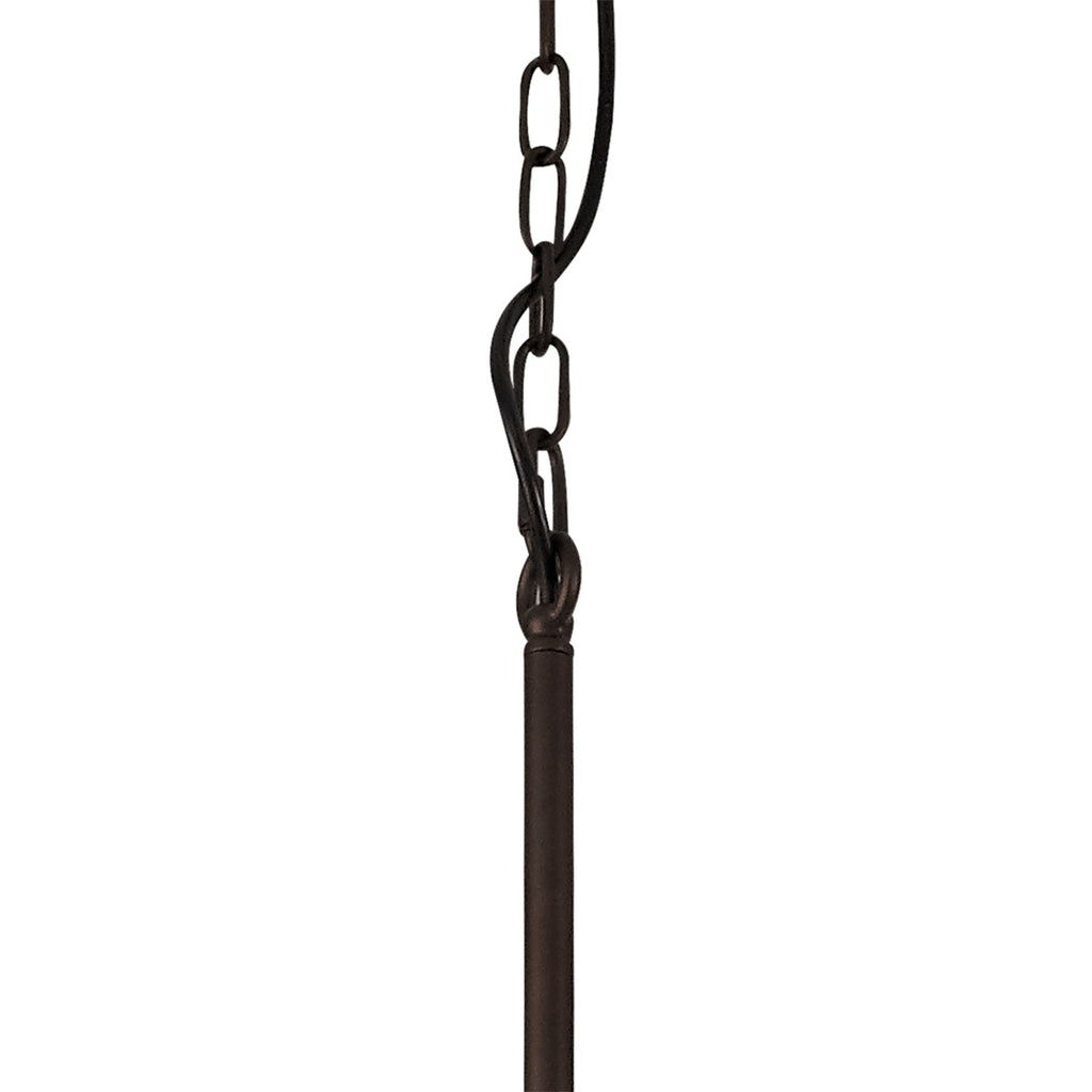 Regent Versailles Linear 6 Light Pendant Light in Brown Oxide Bronze with Clear Glass Shades