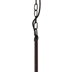 Regent Versailles Linear 6 Light Pendant Light in Brown Oxide Bronze with Clear Glass Shades