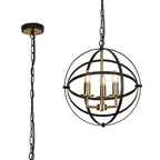 Regent Reims 3 Light 400mm Adjustable Rings Pendant Light - Gold / Black