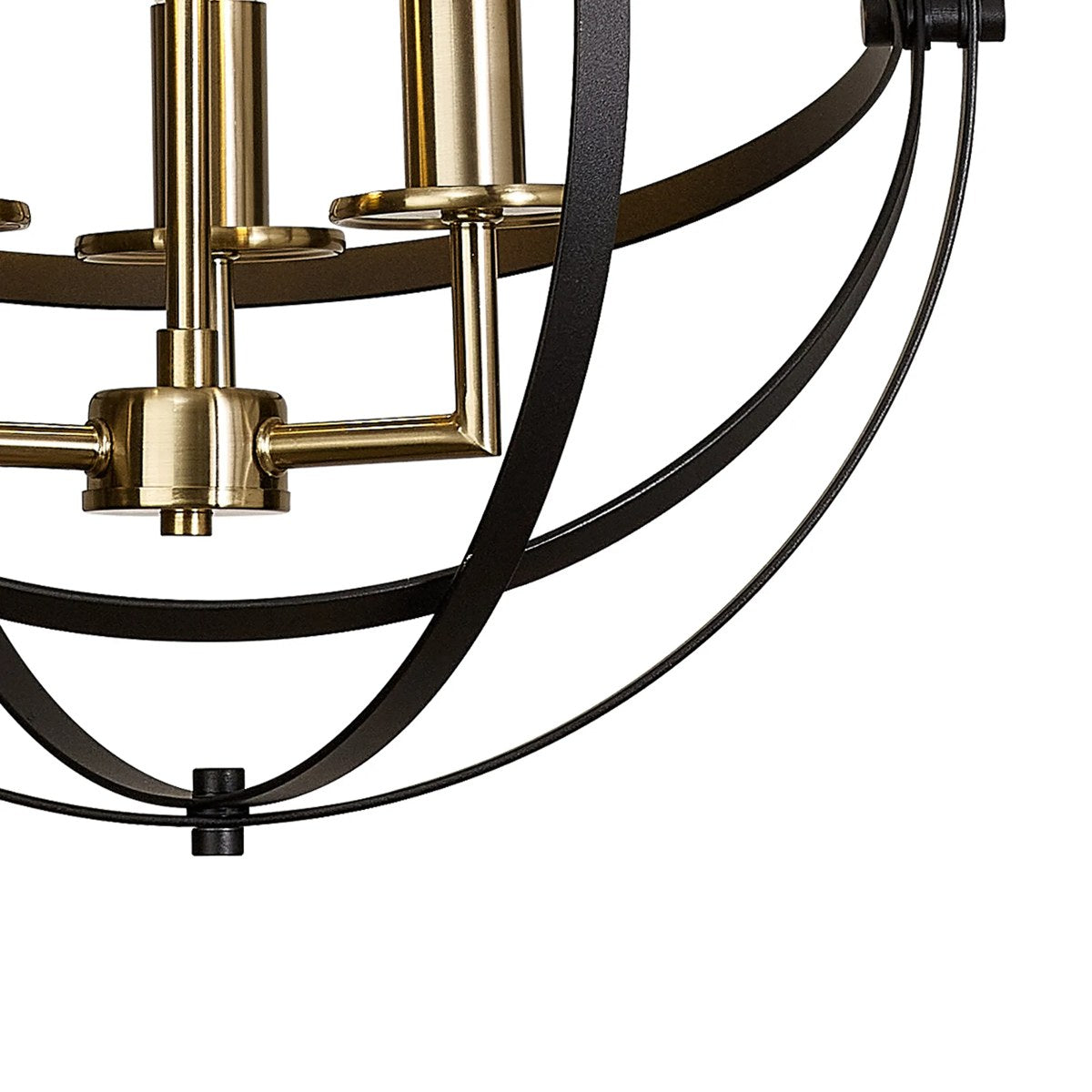 Regent Reims 3 Light 400mm Adjustable Rings Pendant Light - Gold / Black