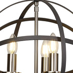 Regent Reims 3 Light 400mm Adjustable Rings Pendant Light - Satin Nickel / Anthracite