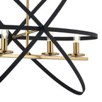 Regent Reims 4 Light Adjustable Rings Pendant 850mm - Gold / Black