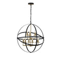 Regent Reims 9 Light 710mm Adjustable Rings Pendant Light - Gold / Black