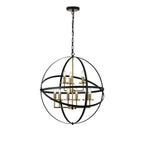 Regent Reims 9 Light 710mm Adjustable Rings Pendant Light - Gold / Black