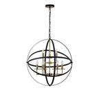 Regent Reims 9 Light 710mm Adjustable Rings Pendant Light - Gold / Black