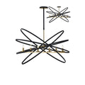 Regent Reims 6 Light 1150mm Oval Pendant / Semi Ceiling Light - Gold / Black