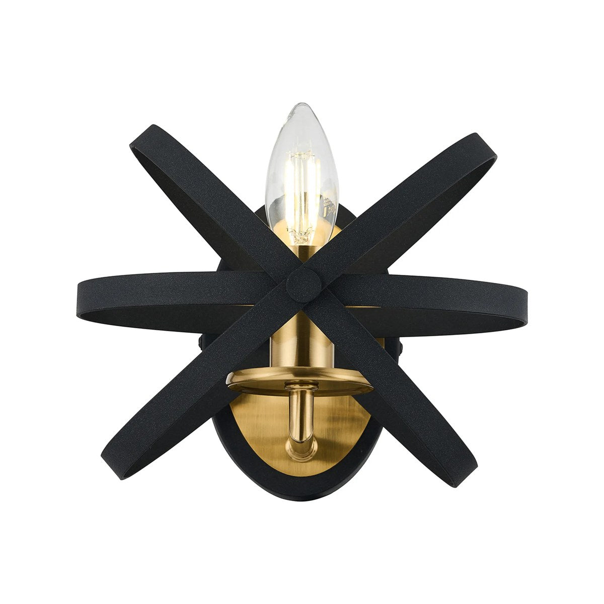 Regent Reims Adjustable Rings Wall Light 230mm Wide - Gold / Black