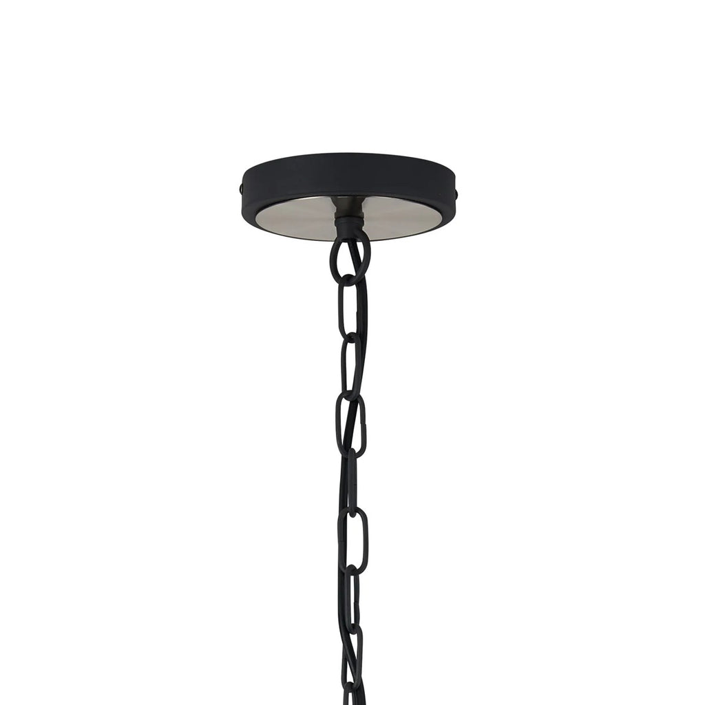 Regent Reims 9 Light 710mm Adjustable Rings Pendant Light - Satin Nickel / Anthracite