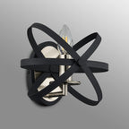 Regent Reims Adjustable Rings Wall Light 230mm Wide - Satin Nickel / Anthracite