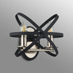 Regent Reims 2 Light Adjustable Rings Wall Light 300mm - Satin Nickel / Anthracite