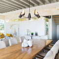 Quintiesse Ren 5 Light Chandelier Black Gold
