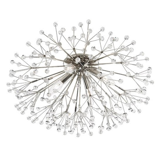 Hudson Valley Dunkirk 1 Light Flush Ceiling Light in Polished Nickel