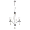 Diyas Rhea 3 Light Pendant Light in Polished Chrome with Crystal