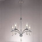 Diyas Rhea 5 Light Pendant Light in Polished Chrome with Crystal