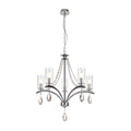 Diyas Rhea 5 Light Pendant Light in Polished Chrome with Crystal