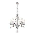 Diyas Rhea 5 Light Pendant Light in Polished Chrome with Crystal