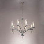 Diyas Rhea 8 Light Pendant Light in Polished Chrome with Crystal