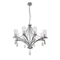 Diyas Rhea 8 Light Pendant Light in Polished Chrome with Crystal