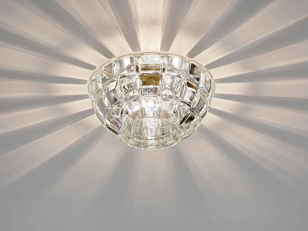 Diyas Ria Dome Downlight in Polished Chrome with Crystal